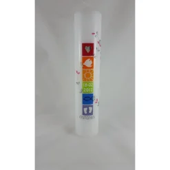 Taufkerze Regenbogen, modern, für Mädchen und Jungen, verschiedene Größen