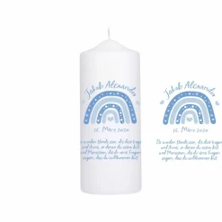 Taufkerze Regenbogen Stumpe