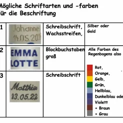 Taufkerze Regenbogen, Taube und Wellen, wunderschöne schlanke Taufkerze für Jungen oder Mädchen, personalisierbar