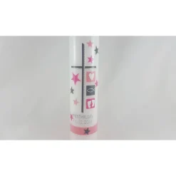 Taufkerze rosa / pink, für Mädchen, modern, 25 x 6 cm