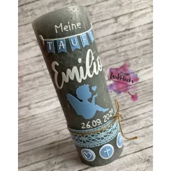 Taufkerze Rustik Engel