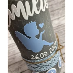 Taufkerze Rustik Engel