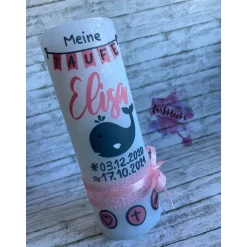 Taufkerze Rustik Junge Wal