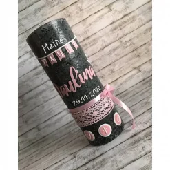 Taufkerze Rustik Mädchen