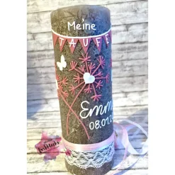 Taufkerze Rustik Pusteblume