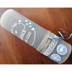 Taufkerze Rustikal Junge