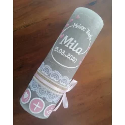 Taufkerze Rustikal Mädchen