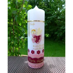 Taufkerze Schutzengel Mädchen Kreuz Herz Engel Fee Jungen Farbwünsche möglich