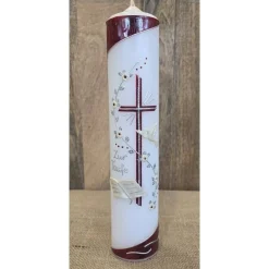 Taufkerze schwarz-marmoriert in verschiedenen Farben