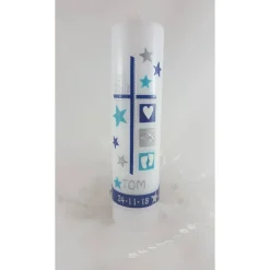 Taufkerze türkis, blau