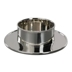 Taufkerze türkis silber, mit Sternen, mit oder ohne Kerzenständer bestellbar