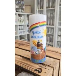 Taufkerze 20x7 - "Arche-Noah 2"