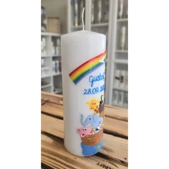 Taufkerze 20x7 - "Arche-Noah 2"