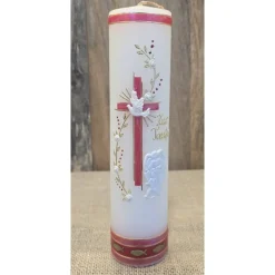 Taufkerze 25x6 - Holografisch - in verschiedenen Farben