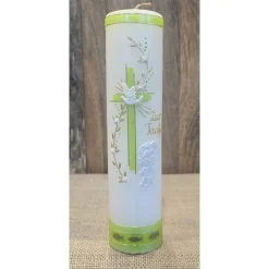 Taufkerze 25x6 - Holografisch - in verschiedenen Farben