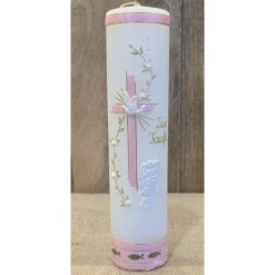 Taufkerze 25x6 - Holografisch - in verschiedenen Farben