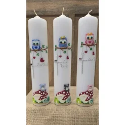 Taufkerze 30x6 - In verschiedenen Farben -