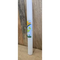 Taufkerze 40x4 - "Sonne/Schmetterling" -