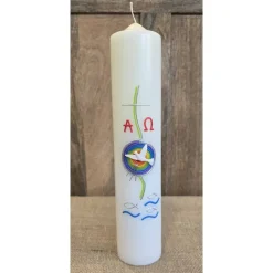 Taufkerze 30x6 - Taube -