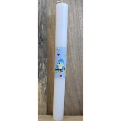 Taufkerze 40x4 - "Vogel"