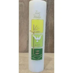 Taufkerze 25x6 in verschiedenen Farben