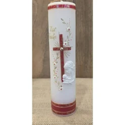 Taufkerze 25x6 in verschiedenen Farben