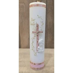 Taufkerze 25x6 in verschiedenen Farben