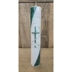 Taufkerze-meliert 30x5 in verschiedenen Farben.