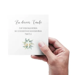 Taufkette mit Gravur, Taufschmuck Edelstahl, Personalisiertes Taufgeschenk für Mädchen und Jungen