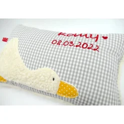 Taufkissen Ente Entchen mit gesticktem Namen