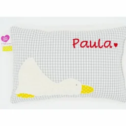 Taufkissen Ente Entchen mit gesticktem Namen