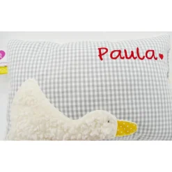 Taufkissen Ente Entchen mit gesticktem Namen