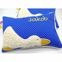Taufkissen Ente Entchen mit gesticktem Namen