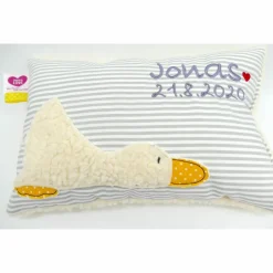 Taufkissen Ente Entchen mit gesticktem Namen