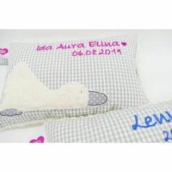 Taufkissen Ente Entchen mit gesticktem Namen