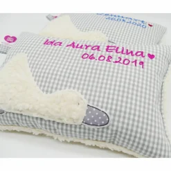 Taufkissen Ente Entchen mit gesticktem Namen