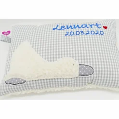 Taufkissen Ente Entchen mit gesticktem Namen