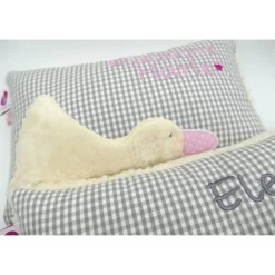 Taufkissen Ente Entchen mit gesticktem Namen