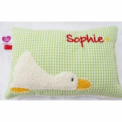 Taufkissen Ente Entchen mit gesticktem Namen