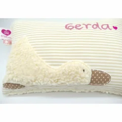 Taufkissen Ente Entchen mit gesticktem Namen