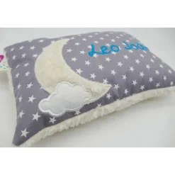 Taufkissen Geburtskissen - Schmusekissen Kissen mit Namen Mond Wolke Sterne