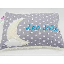 Taufkissen Geburtskissen - Schmusekissen Kissen mit Namen Mond Wolke Sterne