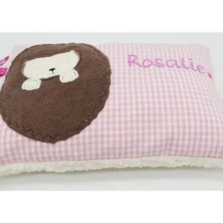 Taufkissen Igel Igelchen mit gesticktem Namen Igelkissen