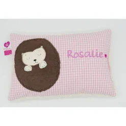 Taufkissen Igel Igelchen mit gesticktem Namen Igelkissen