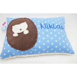 Taufkissen Igel Igelchen mit gesticktem Namen Igelkissen