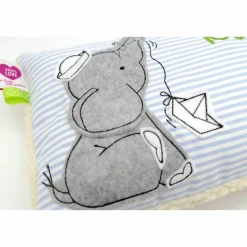 Taufkissen Kuschelkissen Kindergartenkissen Geburtsgeschenk Elefant