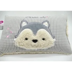 Taufkissen Kuschelkissen Kindergartenkissen Geburtsgeschenk Husky - Kleiner Wolf