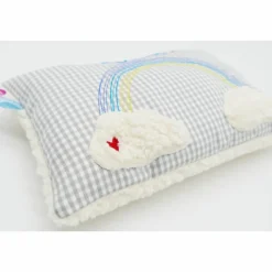 Taufkissen Regenbogen mit gesticktem Namen