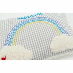 Taufkissen Regenbogen mit gesticktem Namen