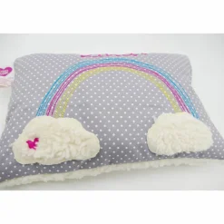 Taufkissen Regenbogen mit gesticktem Namen
